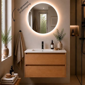 Aura LED speil - Ø 600 mm - Backlight